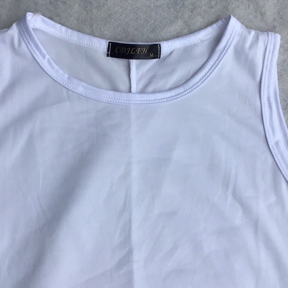 V. CDJLFH, women’s white sleeveless blouse. S M - Picture 2 of 3
